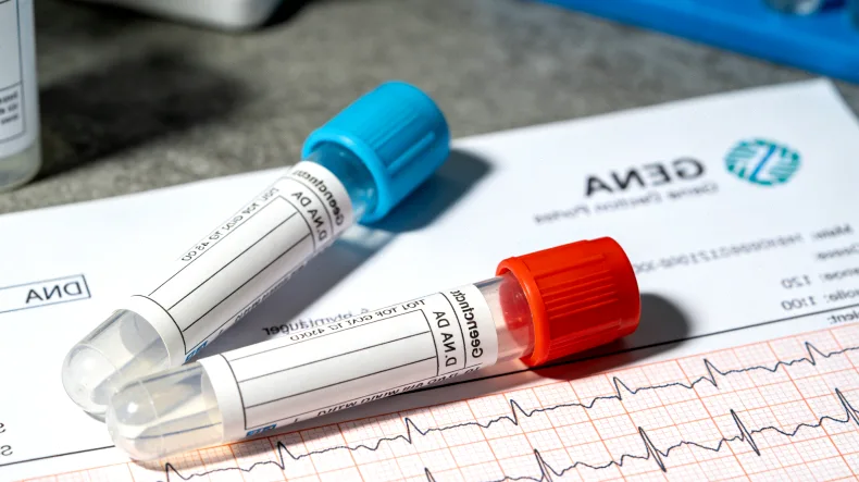 基因检测报告示意图,突出关键突变位点