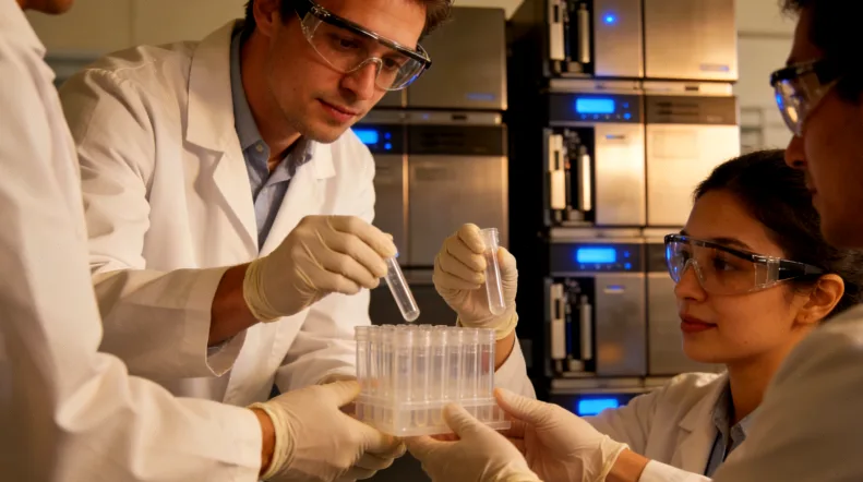 青少年患者与医生共同查看基因检测报告示意图