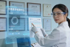 基因检测报告与肺部CT影像对比示意图