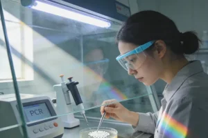 医生与卧床患者及家属沟通病情