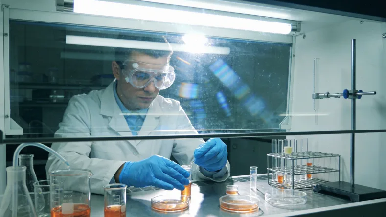 肺癌组织活检穿刺过程示意图