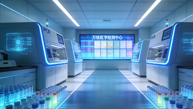 病理医生在显微镜下观察组织切片