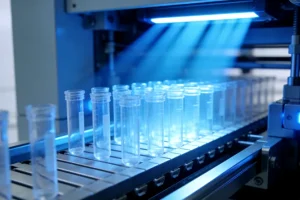 医生与患者查看基因检测报告示意图