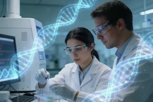 基因检测实验室工作场景