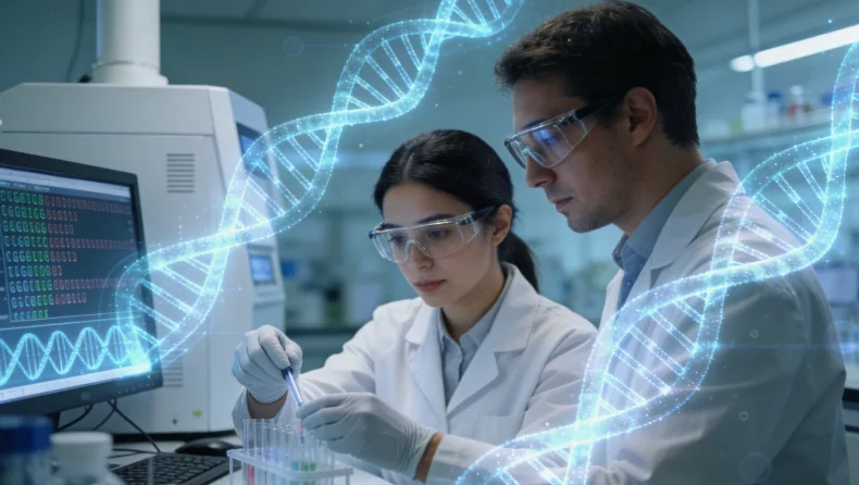 基因检测实验室工作场景