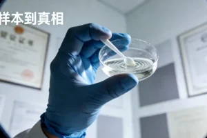 患者查看靶向药说明书特写