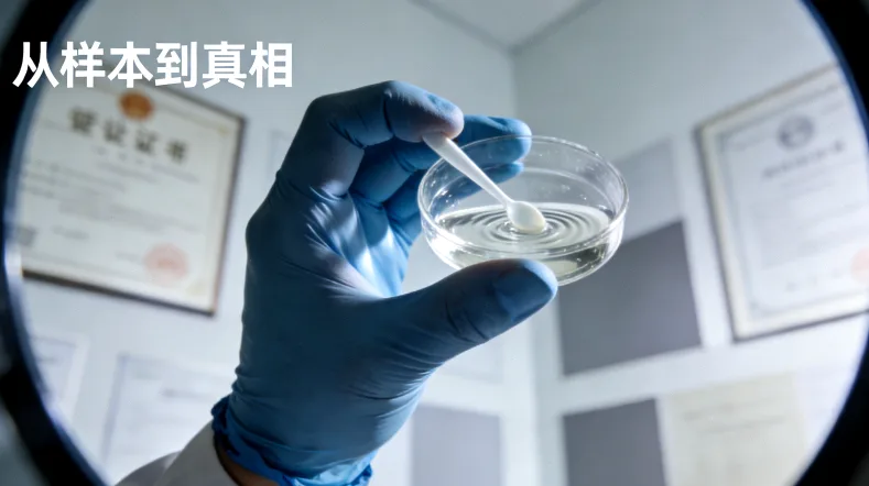 患者查看靶向药说明书特写