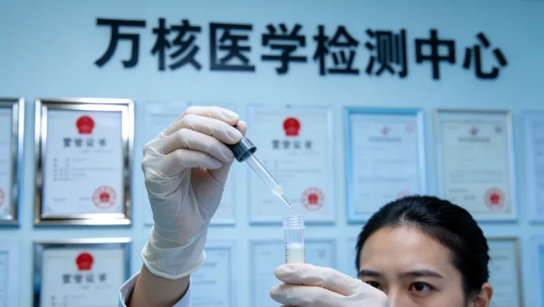 基因检测报告样本局部特写