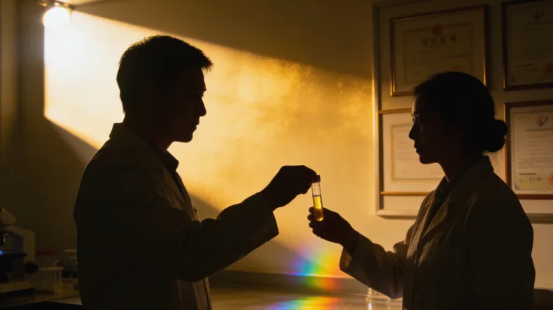 医生与患者讨论基因检测报告