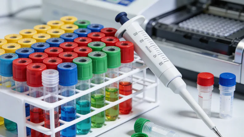 医生与患者讨论降压药基因检测报告