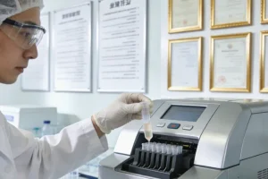 患者查看基因检测报告，面露疑惑