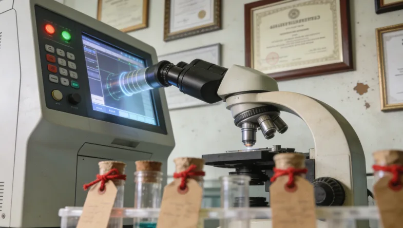 临床药师在药房分析患者用药数据