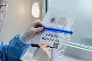 患者正在与医生讨论基因检测报告