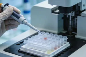 护士为儿童手臂涂抹表面麻醉膏