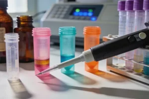 一份打开的基因检测报告，关键词“花生：中度风险”被高亮标出