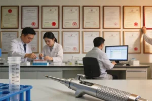 一位母亲困惑地翻阅厚厚的基因检测报告