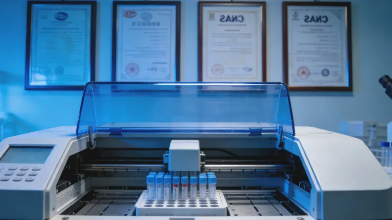 实验室人员进行基因检测分析的场景