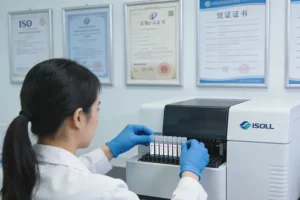 医生与患者共同查看基因检测报告