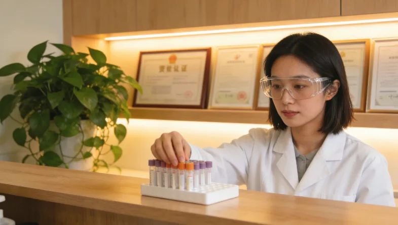 医生与患者讨论基因检测报告