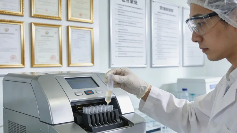 医院内分泌科门诊标识与检测申请单特写