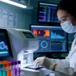 医生为患者讲解EGFR检测报告