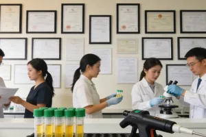 一位患者手持基因检测报告，面露疑惑