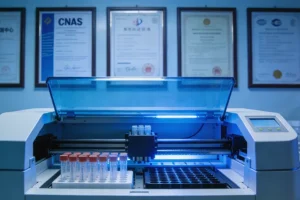 消费者正在使用居家基因检测套件