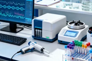 医生与患者讨论他汀基因检测报告