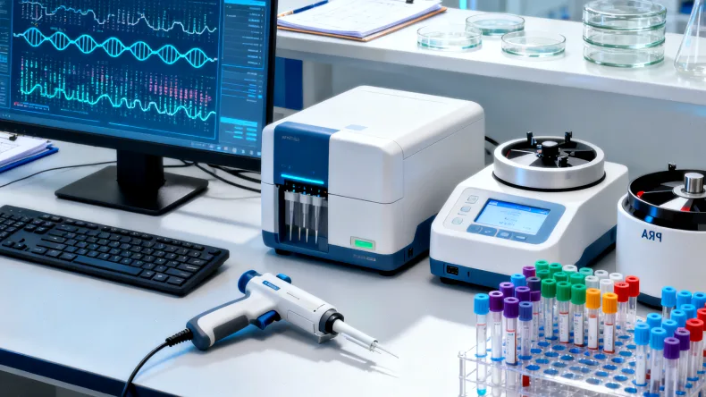 医生与患者讨论他汀基因检测报告