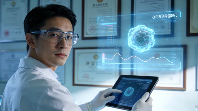 基因检测报告单与药物图标结合的特写