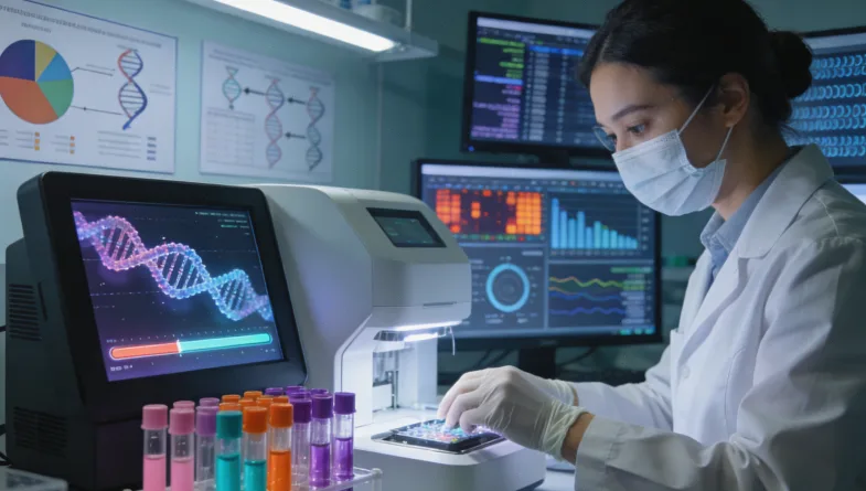 EGFR突变检测流程示意图