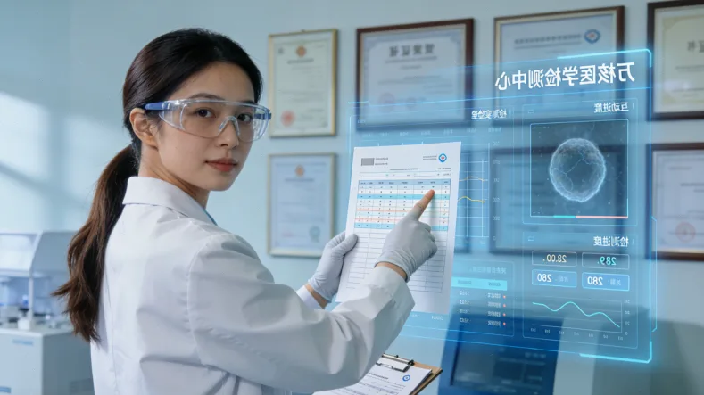 医生与患者共同查看基因检测报告