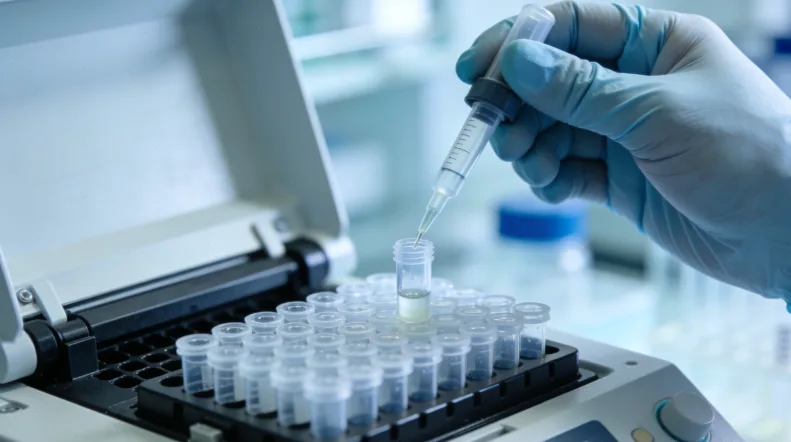 DNA双螺旋与药物分子相互作用的示意图