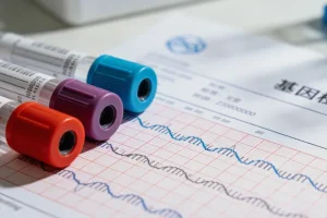 医生与患者共同查看基因检测报告的场景