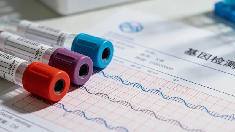 医生与患者共同查看基因检测报告的场景