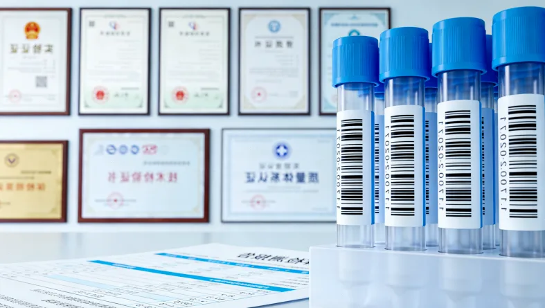 患者查看叶酸代谢基因检测报告的特写