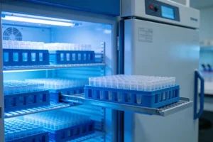 一位孕妇与医生在诊室内交谈