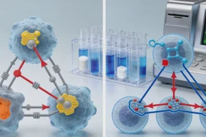 孕妇查看基因检测报告，表情关切