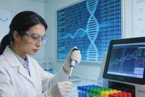 FISH检测显示ALK基因断裂示意图