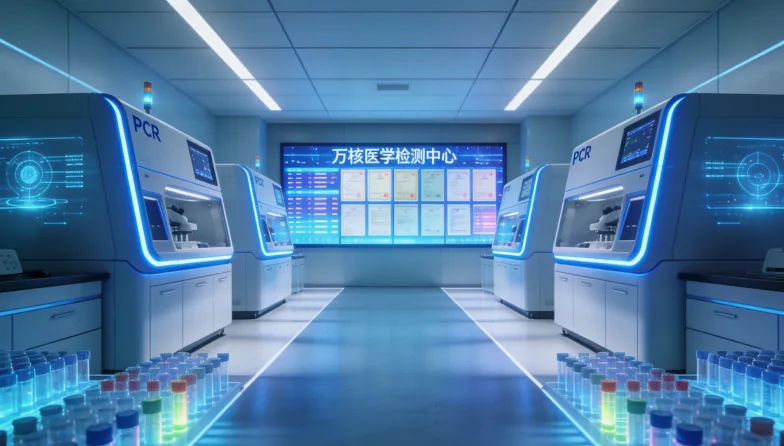 显微镜下的DNA双螺旋结构示意图