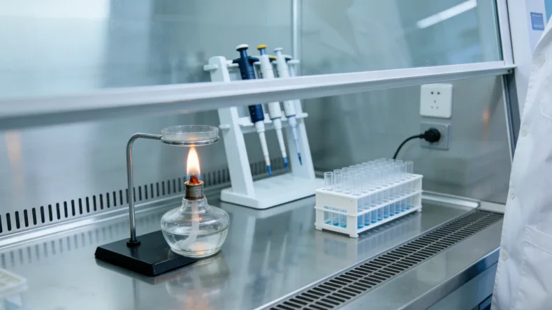 医生在办公室内为患者详细解读基因检测报告图示