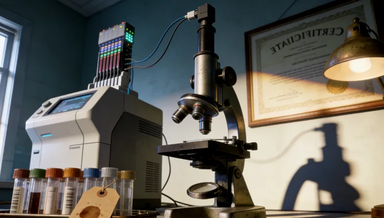 基因检测实验室工作场景