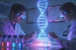 医生与备孕夫妇咨询沟通场景