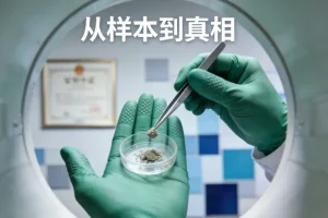 一位女性正在查看她的个性化健康检测报告