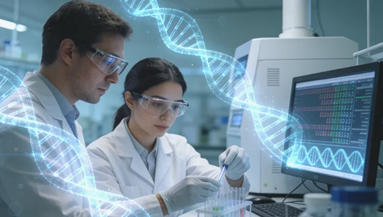 乳腺癌基因检测实验室工作场景