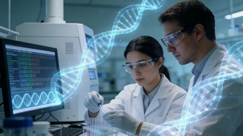 医生为患者讲解基因检测报告