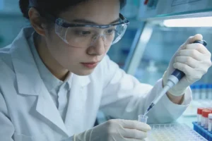 医生为年轻患者讲解基因检测报告