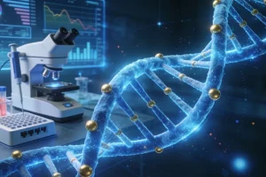 医生为患者讲解基因检测报告