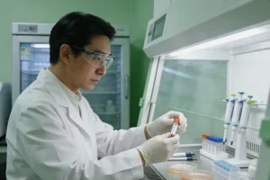 HER2阳性乳腺癌细胞显微镜图像