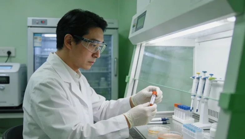 HER2阳性乳腺癌细胞显微镜图像